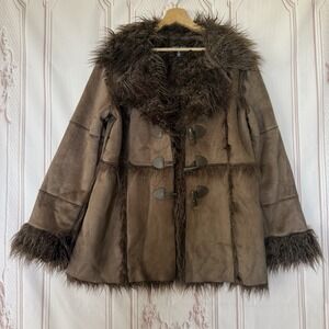 Dolls Kill Current Mood Brown Toggle Jacket Size Small Please Read